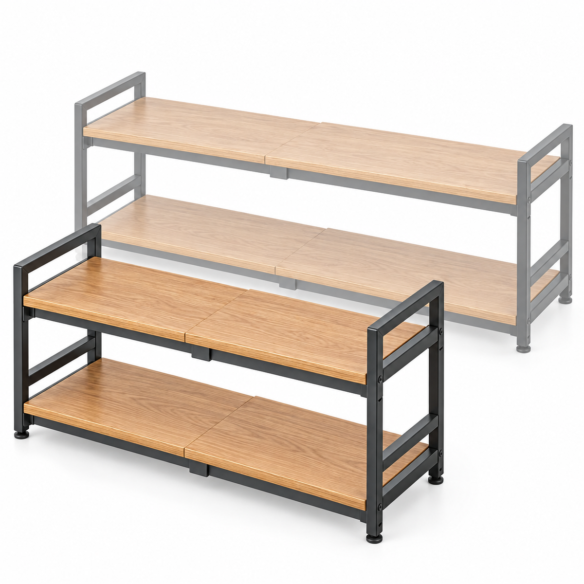 Hearthwell Expandable Two-Tier Cabinet Shelf Organizer