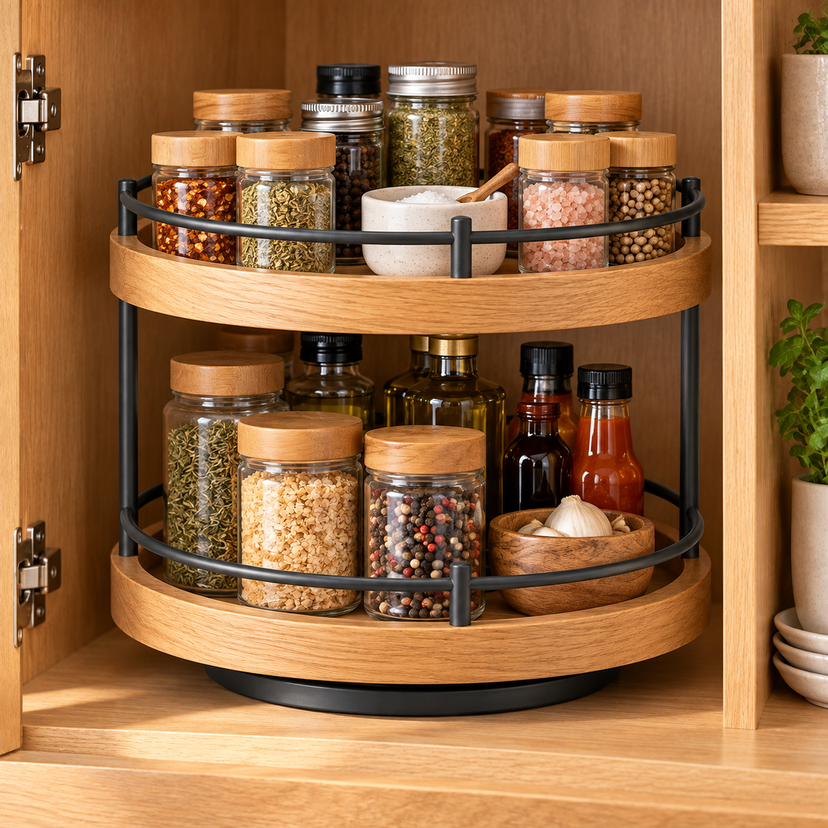 Hearthwell Two-Tier Rotating Spice Organizer
